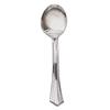 Reflections Design Soup Spoons, Heavy Weight, Plastic, 5-3/4" L, Silver, 600 Soup Spoons/Carton
