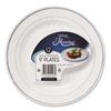 Masterpiece Round Dinner Plates, Heavyweight, Plastic, 9", White and Silver, 10 Plates/Pack