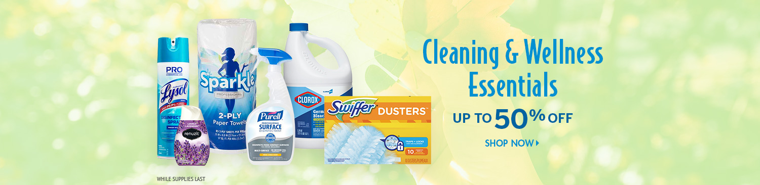 Save on Cleaning & Wellness Essentials