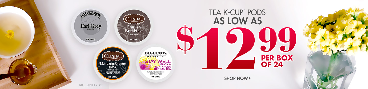 Save on Tea K-Cup Pods