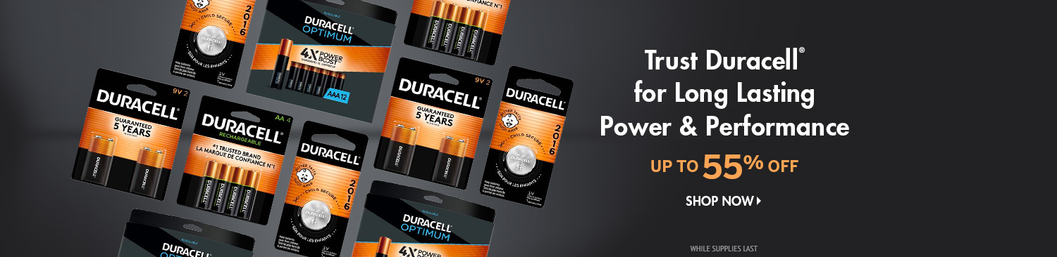 Save on Duracell Brand Batteries