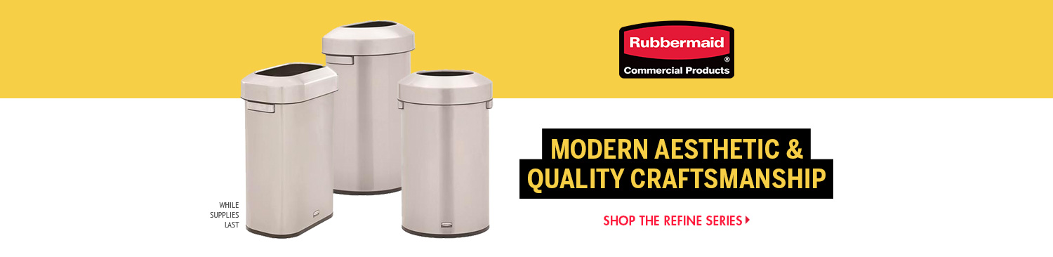 Save on Rubbermaid Refine Series Trash Cans