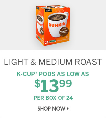 Save on Light and Medium Roast K-Cup Pods