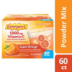 1000mg Vitamin C Powder Drink Mix, Immune Support, Caffine Free Super Orange Flavor, 0.32 oz Pack...