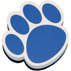 Magnetic Whiteboard Eraser, Blue Paw