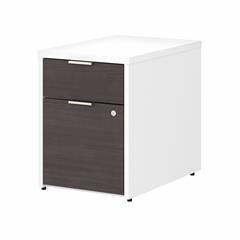 Jamestown 2-Drawer File Cabinet, White And Storm Gray, Assembled