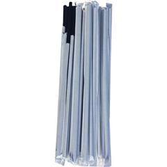 Jumbo Straws, 7.75", Individually Wrapped, Black Plastic, 500 Straws/Box