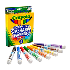 ColorMax™ Markers, Ultra-Clean Washable, Classic, Broad Line, 8/ST