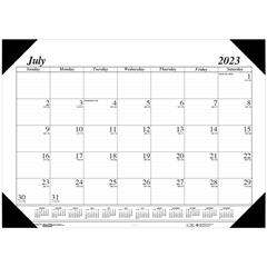 Recycled Economy 14-Month Academic Desk Pad Calendar, 22 x 17, 2023-2024