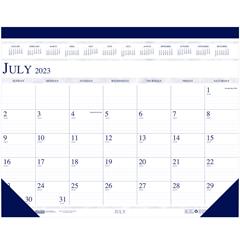 Two-Color Academic 14-Month Desk Pad Calendar, 22 x 17, 2023-2024