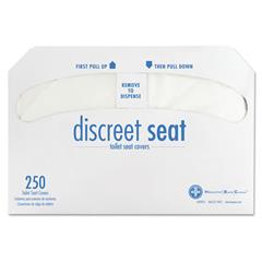 Discreet Half-Fold Toilet Seat Covers, White, 250/Pack, 20 Packs/Carton