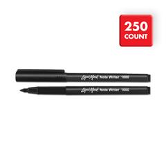 Note Writer® Fiber Point Pocket Markers, Black, 250/BG