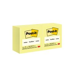 Notes, 3 in x 3 in, Canary Yellow, 12/Pack