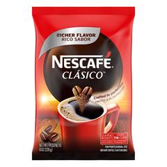 Clasico Instant Coffee Pouch, Dark Roast, 8 oz
