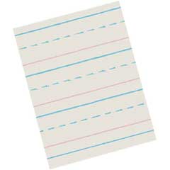 Zaner-Bloser Broken Midline Paper, Grade 3 and 4, 8" x 10.5", 500/PK