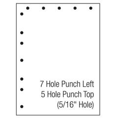 One Case:8-1/2 x 11 20# White GBC®Style 19 Hole Punch - Perfect Cut Sheets  - SKU 81081 - 2500 sheets per carton - 25 lbs per case