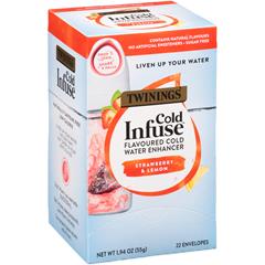 Cold Infuse™ Strawberry & Lemon Cold Water Enhancer, Individually Wrapped, 1.94 oz, 22/BX