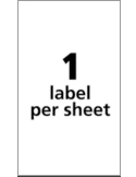 1 Label per sheet
