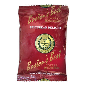 Boston&#39;s Best Coffee Roasters Ground Coffee, Epicurean Delight, 2 oz. Bag, 42/CS