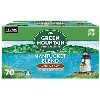 Green Mountain Coffee Nantucket Blend Coffee K-Cups, 8 Boxes of 70 Pods, 560/Carton