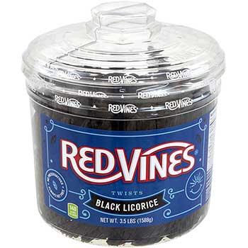 Red Vines Black Licorice Twists, 3.5 lb. Tub