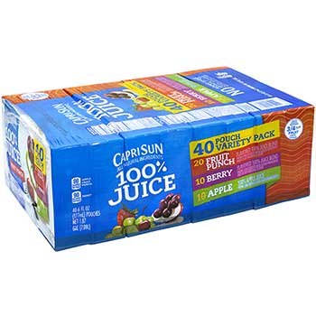 Capri Sun&#174; Fruit Juice Pouches Variety Pack, 6 fl. oz., 40/PK