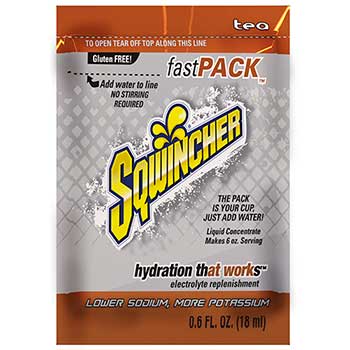 Sqwincher Fast Pack, Tea, 0.6 oz. Package, 200/CT