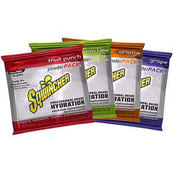 Sqwincher Powder Pack Concentrated Activity Drink, Assorted, 23.83 oz Packet, 32/CS