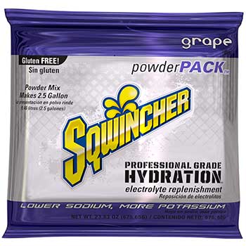 Sqwincher Powder Pack Concentrated Activity Drink, Grape, 23.83 oz. Packet, 32/CT