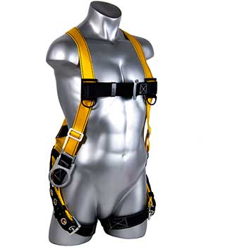 Guardian Fall Protection Velocity Harness, PT Chest/TB Legs, Polyester/Nylon/Galvanized Steel, S/L
