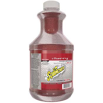Sqwincher Electrolyte Hydration Liquid Concentrate, 64 oz., Cherry, 6/CS