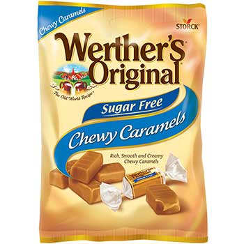 Werther&#39;s Original Sugar Free Chewy Caramel Candy, 1.46 oz., 12/PK