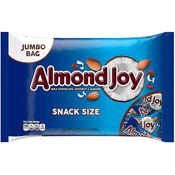 Almond Joy Snack Size Candy Bars, 20.1 oz. Bag, 2/PK