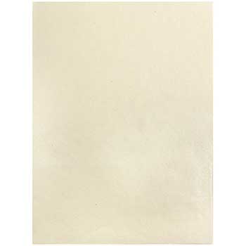 JAM Paper Metallic Indian Handmade Recycled Folders, 9&quot; x 12&quot;, Ivory, 500/BX
