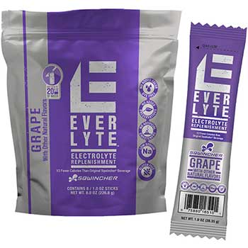 Sqwincher Lite™ Electrolyte Hydration Drink Mix, Powder Concentrate, 20 oz., Grape, 8/BG
