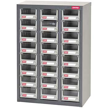 Shuter Steel Parts Storage Cabinet with 24 Bins and Dividers