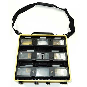 ShopSol Portable Storage Case, 2-Sided, 12 Bin