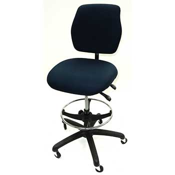 ShopSol All Purpose Workbench Chair, 25&quot;-35&quot;, Black
