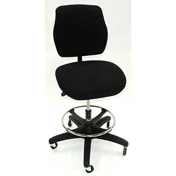ShopSol All Purpose Workbench Chair, 22&quot;-33&quot;, Black