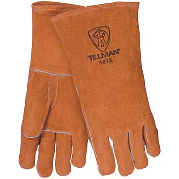 Tillman 1012B Cowhide Welders Gloves, Flame Retardant, Brown, Large