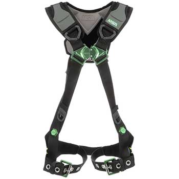 MSA V-FLEX Harness, Extra Small, Back D-Ring, Tongue Buckle Leg Straps