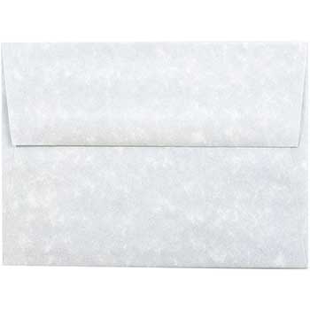 JAM Paper A6 Parchment Invitation Envelopes, 4 3/4&quot; x 6 1/2&quot;, Blue Recycled, 25/PK