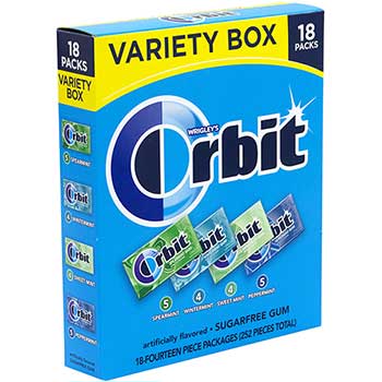 Orbit&#174; Sugar-Free Gum Mint Variety Pack, 14 Pieces, 18/PK