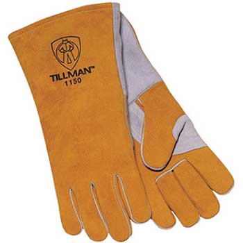 Tillman 1150 Premium Split Cowhide Welding Gloves, Insulated, Brown, Large
