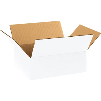 W.B. Mason Co. Corrugated Boxes, 11 1/4&quot; x 8 3/4&quot; x 4&quot;, White, 25/Bundle