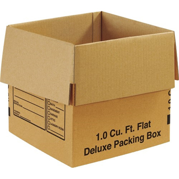 W.B. Mason Co. Deluxe Packing Boxes, 12&quot; x 12&quot; x 12&quot;, Kraft, 25/Bundle