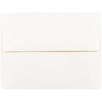 JAM Paper A2 Parchment Invitation Envelopes, 4 3/8&quot; x 5 3/4&quot;, White Recycled, 250/CT
