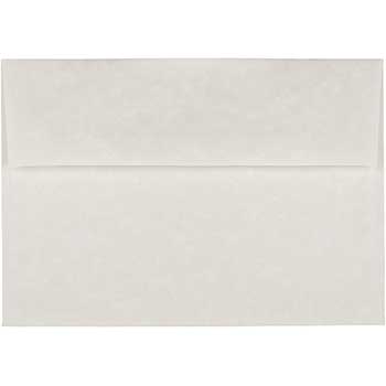 JAM Paper A7 Parchment Invitation Envelopes, 5 1/4&quot; x 7 1/4&quot;, White Recycled, 250/CT