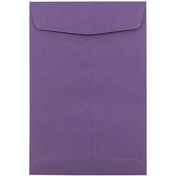 JAM Paper Open End Catalog Envelopes, 6&quot; x 9&quot;, Dark Purple, 50/BX