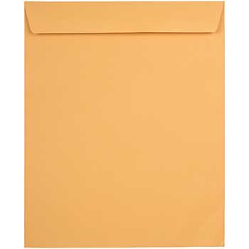 JAM Paper Open End Catalog Recycled Envelopes, 22&quot; x 27&quot;, Brown Kraft Manila, 250/BX